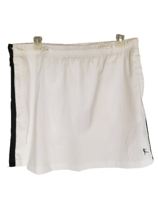 Danskin Now Pants - Danskin Now Womens L Skort White Athletic Black Pockets Athleisure Casual